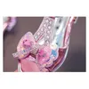 est детские сандалии девушки летняя обувь мода блестящие хрустальные бабочки принцессы сандалии с низкой каблуками дети девушки обувь есу 26-36 210713