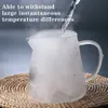 Borosilicate Clear Glass Teapot High Temperature Resistant Flower Coffee Stainless Steel Infuser Filter kettle 210621