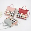 Sacs femelles portatives pour enfants Pu en cuir PLAID Mini sac à dos PORTABLES PORTABLES PORTABLES DE BAIN SINE 4 8SSC T2