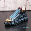 2022 Outono e inverno homens mocassins sapatos de luxo desenhador leopardo plataforma plataforma plana skate tendências tendências para ruas celebridade web