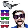 LED-Party-Brille, 8 Modi, schnelles Blinken, USB-Ladung, Neon-Brille, dynamisches leuchtendes Licht, Festival-Party-Sonnenbrille, Party-Dekoration, CCA7087