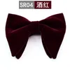 Bow Ties Fashion Velvet Big Bowties For Women Mens Groom Wedding Tie Skinny Couleur solide Gravatas Slim Black Cravat Accessoires 243J