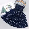 Meisjes Jurken 2021 Zomer Tieners Dot Sling Prinses Cake Elegante Kinderen Kinderkleding Meisjesjurk 4 8 10 JAAR JYF Q0716