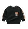 Cute Baby Boys Girls Plaid Sweaters Pullover Spring Autumn Kids Long Sleeve Sweatshirts Children Cotton Sweater