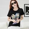 Shintimes Tee Shirt Femme Tshirt met Pailletten T-shirt Dames Zomer Tops Casual T-shirt Korte Mouw Camisetas Mujer Verano 2020 x0628