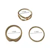 3 stks Mode Punk Gezamenlijke Ring Set Geometrische Twist Minimalistische Sieraden Metalen Circulaire Gouden Ring Voor Dames Street Dance Accessoire