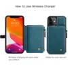 Caseme Retro RFID Leather Cases With Card Bag For iPhone 13 12 11 Pro Max XR 8 Plus Samsung S20 S21 Ultra Note 20 A51 A71 A52 A72 Redmi