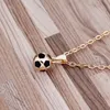 Sportschmuck, Edelstahl-Fußball-Halskette für Damen und Herren, Fußball-Charm-Anhänger mit Kette