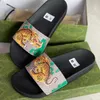 designer mens slides womens heels rubber slide sandal summer beach flops bright leather embossed flip flops party shoes 267-311