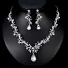 FARLENA 3PCS Bridal Jewelry sets Fashion Crystal necklace earrings and crown set for Women Wedding Accessories H1022