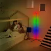 Современная лампа для пола Dimmable RGB угловой спальня атмосфера внутренних украшений для внутренних декора.