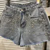 deat summer fashion women clothes high waist stone spliced bling tassels sexy shorts girl's s WR55205XL 210709