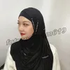 Хлопок Джерси вязаный модальный Hijab шарф исламская женская мягкая головная платка Turban Hijab Femme зимняя фольская голова губа