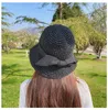 قبعات واسعة الحافة Visrover 3 Colorway Paper Bucket Hat Clotful Cap Hip Hop for Women Summer Lace Beach Sun Fishman Gift Elob22