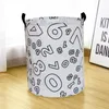 40*50cm Pattern Foldable Large Laundry Baskets Hamper Dirty Cloth Storage Washing Bin Collapsible Canvas Laundry Basket Free DHL HH22-34