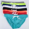 Underbyxor Briefs Men Sexig Board Beach Shorts Satin Cool U Pouch Bulge Fashion Male Panties Tights Blue White Summer
