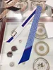 Todo clásico bolso de mano de seda bufanda diademas mujer letra flor bandas para el cabello de grado superior 8x120 cm sin caja con etiquetas 5890294
