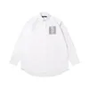 Men's Casual Shirts RAF SIMONS 2022 Autumn Style Mercerized Cotton Shirt Patch Corrugated Embroidery All-match Long Sleeve