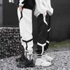 Hiphop joggers broek heren 2020 herfst taille taille losse baan jogelaar hiphop broek streetwear zwart witte s-xxl x0615