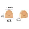 6pcs/set Wooden Coasters Set Round Beech Wood Cup Mat Bowl Pad Coffee Tea Cup Mats Dinner Placemats Cup Holder Home Kitchen Tools XVT1151