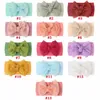 Children Hair Accessories lovely bow wide side hairs band Nylon double knotted kids headband baby turban 9235