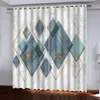 2021 European Style Window Curtain geometry 3D Living Room Bedroom Blackout Curtains Modern Fashion Hotel Office Curtain Decoration