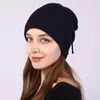 Bonnet/Skull Caps Mode Femmes Extensible Tricoté Skullies Bonnets Chapeau Solide Snood Écharpe Bonnet Chaud Pour Womem Automne Hiver Femelle Cap Delm2