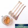 1Pc Honeycomb Heart Pattern Wood Honey Dipper Sever Mixing Stick Cuillère