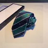 2024 Fashion Stripe Neck Ties Mens Designers Silk Necktie Snake Embroidery Neckties Classic Jacquard Casual Tie Birthday Gift For Men