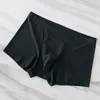 No 2033 Men High Quality Fashion Ice Silk Boxer Breathable Comfortable Underpants M-XL339G
