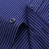 Vår Höst Arbete Business Striped Men Tröja Långärmad Stor Storlek Oversize 8XL Business Blue Dress Shirt 9XL 10XL 12XL 14XL G0105