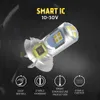 Route101 H7 LED-Scheinwerfer-Autobirne, Nebelscheinwerfer, 6000 K, Weiß, 12 V, 24 V, Ampulle, Mini-Lampe Bombilla mit Projektorlinse für Automobile