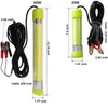 20W COB 12-24V LED Esca da pesca Esca dura 4 colori Jerk Minnow Qualità Professionale Profondità subacquea 5-10M con cavo 6M