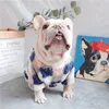 格子縞の印刷されたペットセーターの服ダブルウールのペットシャツ犬アパレル冬スポーツブルドッグ犬のスウェットシャツ