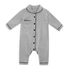 Recién nacido niña niño mamelucos algodón otoño primavera infantil niño homesuit bebe mono con cuello bolsillo ropa ropa de bebé 210309