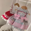 Vestidos españoles para niñas, vestido de baile a cuadros Lolita para niñas pequeñas, vestido Eid de cumpleaños, ropa de Boutique infantil de verano 210615