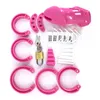 Cockhrings Roze Plastic Mannelijke Kuisheidsapparaat CB6000 5 Size Penis Ring Cockring Cage Riem Lock Adult Seksspeeltjes G7-3-5 1124