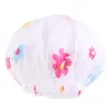 Chapeau de bain imperméable bord en dentelle extensible bonnet de douche épaissi motif de fleurs à pois élastique couverture de cheveux fournitures de salle de bain