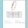 Anéis de banda anel de casamento jóias para mulheres clássica mini cúbico zirconia sier entrega de gota de moda 2021 5axpr