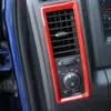 Rote Klimaanlagen-Entlüftungsauslassabdeckung, dekorativer Rahmen, 2 Stück, für Dodge RAM 2010–2017, Auto-Innenzubehör