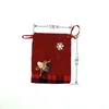 NewChristmas Trawstring Souvenir Sac Santa Claus Candy Gift Sack Party Party Hanging Decor Accessories Maison de rangement ménage LLD11146