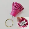 Keychain Double-colors Real Leather Women Charm Bag Holder Pendants Hula Skirt Tassel Fashion Accessories Chains