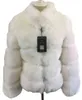 Zadorin dikke warme winterjas vrouwen luxe faux bont plus size stand kraag nep jas bovenkleding 211130