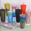 24OZ/710ml Double Layer Durian Tumbler Reusable Drinking Tumbler Cups With Lid Straw Mugs DHL Shipping FY4488