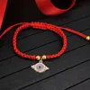 Evil Turkish Eye Lucky Hand flätad röd tråd strängarmband för kvinnor män charm lycklig rep justerbara vänskap smycken gåvor