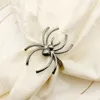 Guld Svart Spider Shaped Servetter Spännen för 2021 Halloween Party Decoration Hotell Matbord Servett Ringar Porslin Tillbehör