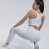 New Tracksuits Designer Yoga desgaste V-Neck Sexy Camisetas Mulheres Terno Gym Outfits Sportswear Fitness 2 Pcs Sutiã Alinhar Leggings Calças Define Tecnologia Fleece Mulher Ativa