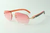 Lunettes de soleil de créateur vente directe 3524024, branches en bois orange, taille : 18-135 mm