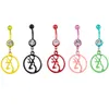 D0067 Browning Deer Belly Bell Button Ring Mix Colours0123161153