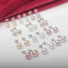 Stud 3-12mm Big Size Real Freshwater Pearl Earrings Nice Party Gift, 3 Pairs/lot